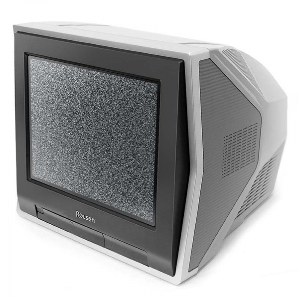 15` CRT TV with clock